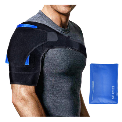 Hot TherapyImmobilizer Compression Stability Support Cold Reusable Cool Gel Wrap Shoulder Ice Pack Brace