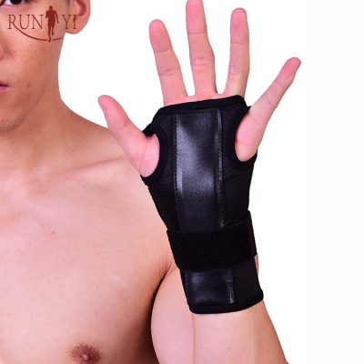 Black Cock Up Neoprene Wrist Brace Support Hand Wrap Strap wh Removable Aluminum stays