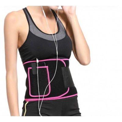 Premium SCR elastic Wear resistant Neoprene Pocket Slimming tummy belt Sweat Waist Trimmer For Fat Burner Weight Loss